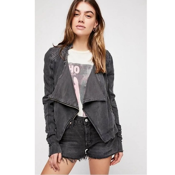 Free People at Evereve Shrunken Moto Cardigan Sz S NWT - Picture 1 of 16